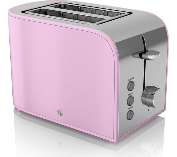 SWAN Retro ST17020PN 2-Slice Toaster - Pink, Pink