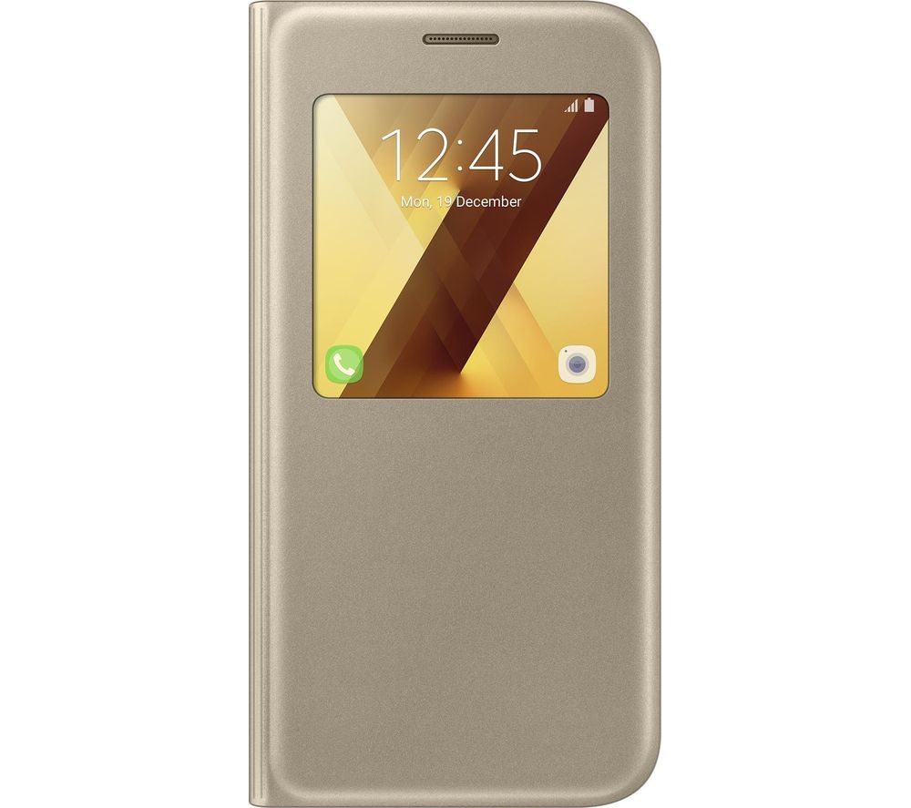 SAMSUNG Galaxy A5 S Clear View Case - Gold, Gold