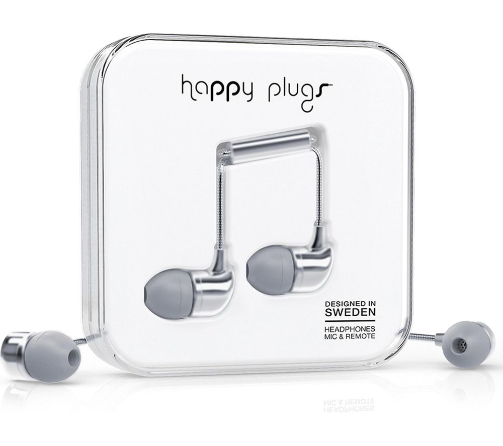HAPPY PLUGS Deluxe Edition Headphones - Space Grey, Grey