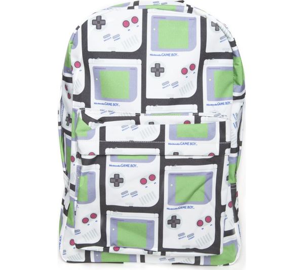 NINTENDO Gameboy Print Backpack - White & Green, White