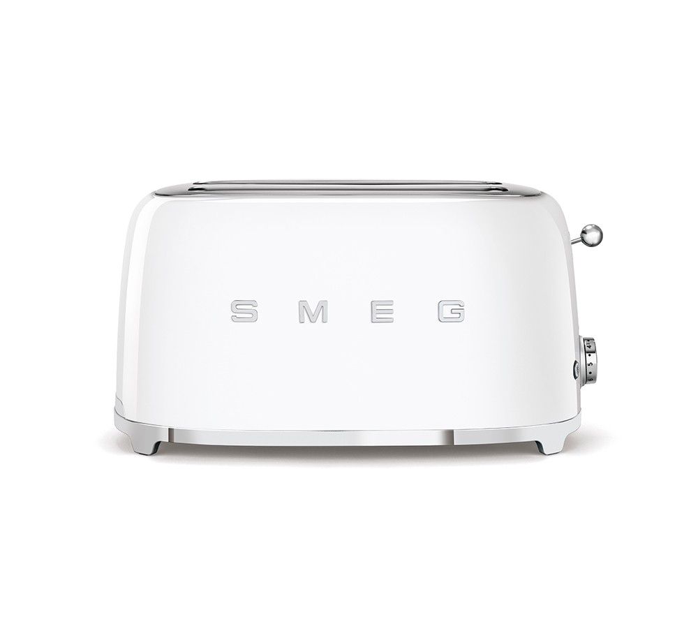 SMEG TSF02WHUK 4-Slice Toaster - White, White