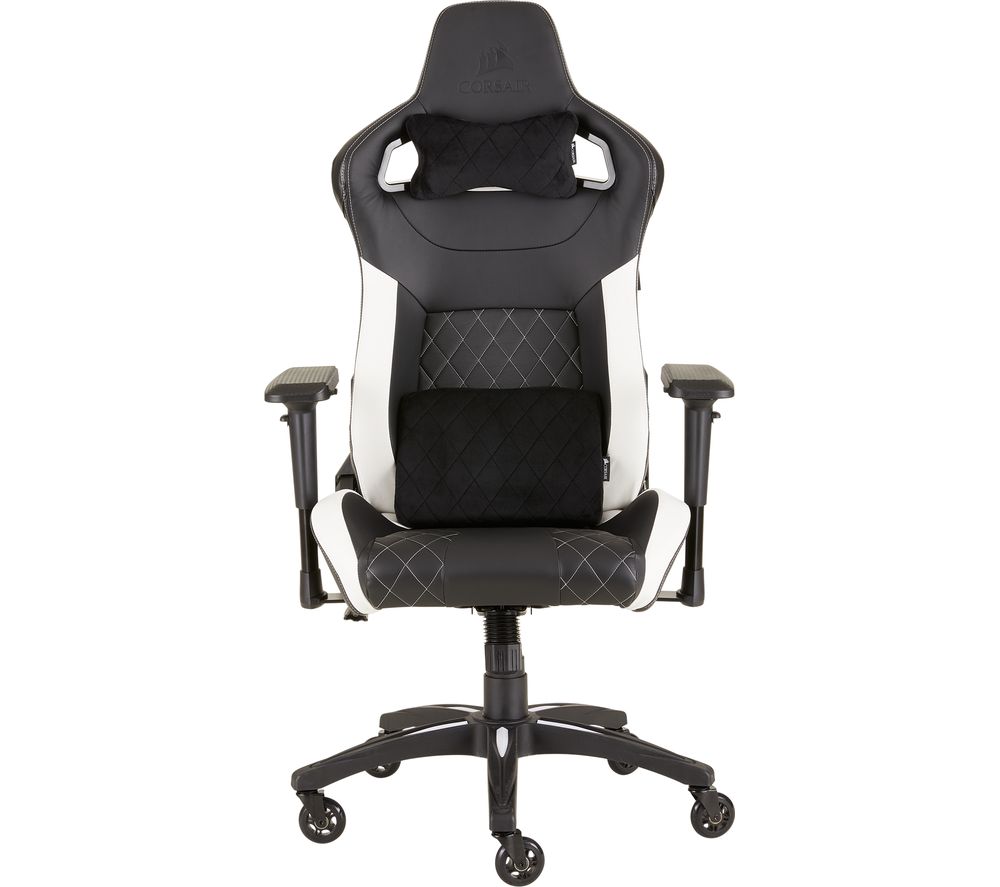 CORSAIR T1 Race Gaming Chair - Black & White, Black