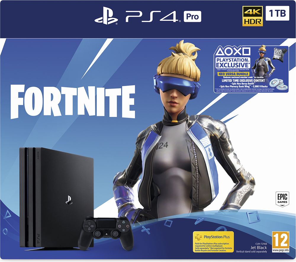 PlayStation 4 Pro with Fortnite Neo Versa Bundle - 1 TB, Black