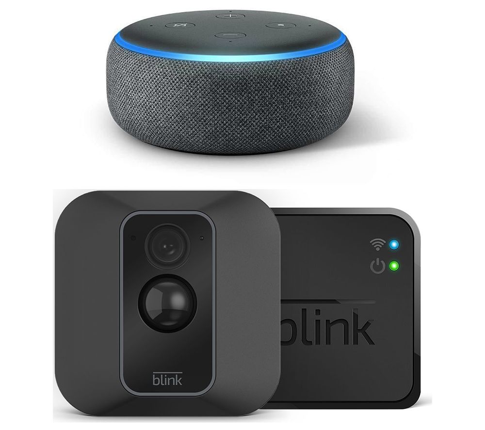 BLINK XT2 Full HD 1080p WiFi Security System Single Camera & Echo Dot (2018) - Charcoal, Charcoal