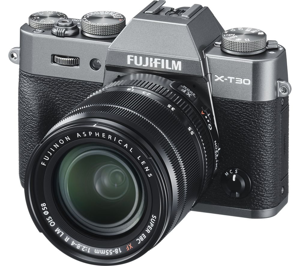 FUJIFILM X-T30 Mirrorless Camera with FUJINON XF 18-55 mm f/2.8-4 R LM OIS Lens - Charcoal, Charcoal
