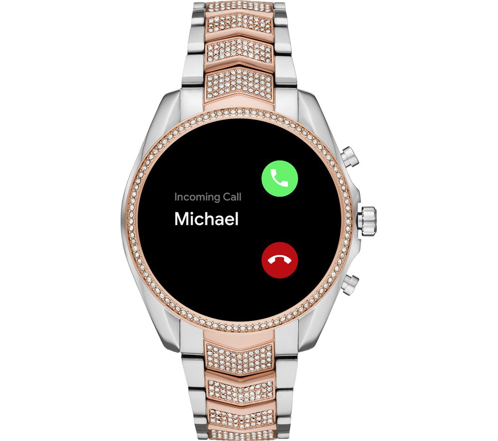 MICHAEL KORS  Bradshaw Gen 5 MKT5114 Smartwatch - Silver & Rose Gold, Stainless Steel Strap, 44 mm, Stainless Steel