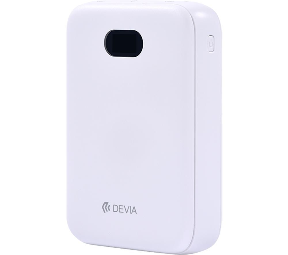 DEVIA DEV-DIGITAL-POW10-WHT Portable Power Bank - White, White