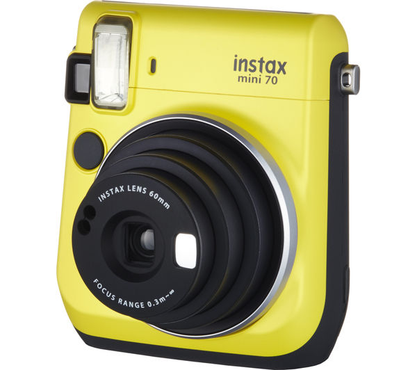FUJIFILM Instax Mini 70 Instant Camera - 10 Shots Included, Yellow, Yellow