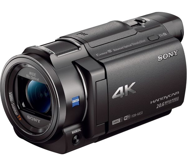 SONY Handycam FDR-AX33 4K Ultra HD Camcorder - Black, Black