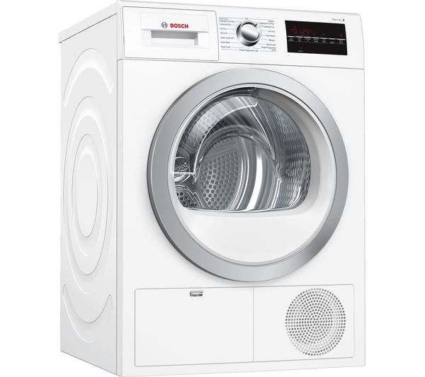 BOSCH Serie 6 WTG86402GB Condenser Tumble Dryer - White, White