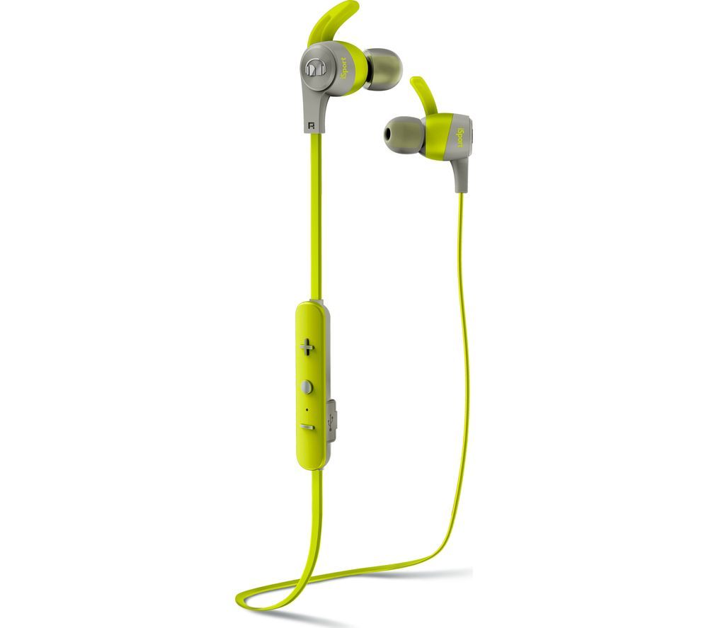 MONSTER iSport Achieve Wireless Bluetooth Headphones - Green, Green