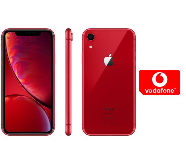 APPLE iPhone XR & Pay As You Go Micro SIM Card Bundle - 256 GB, Red, Red