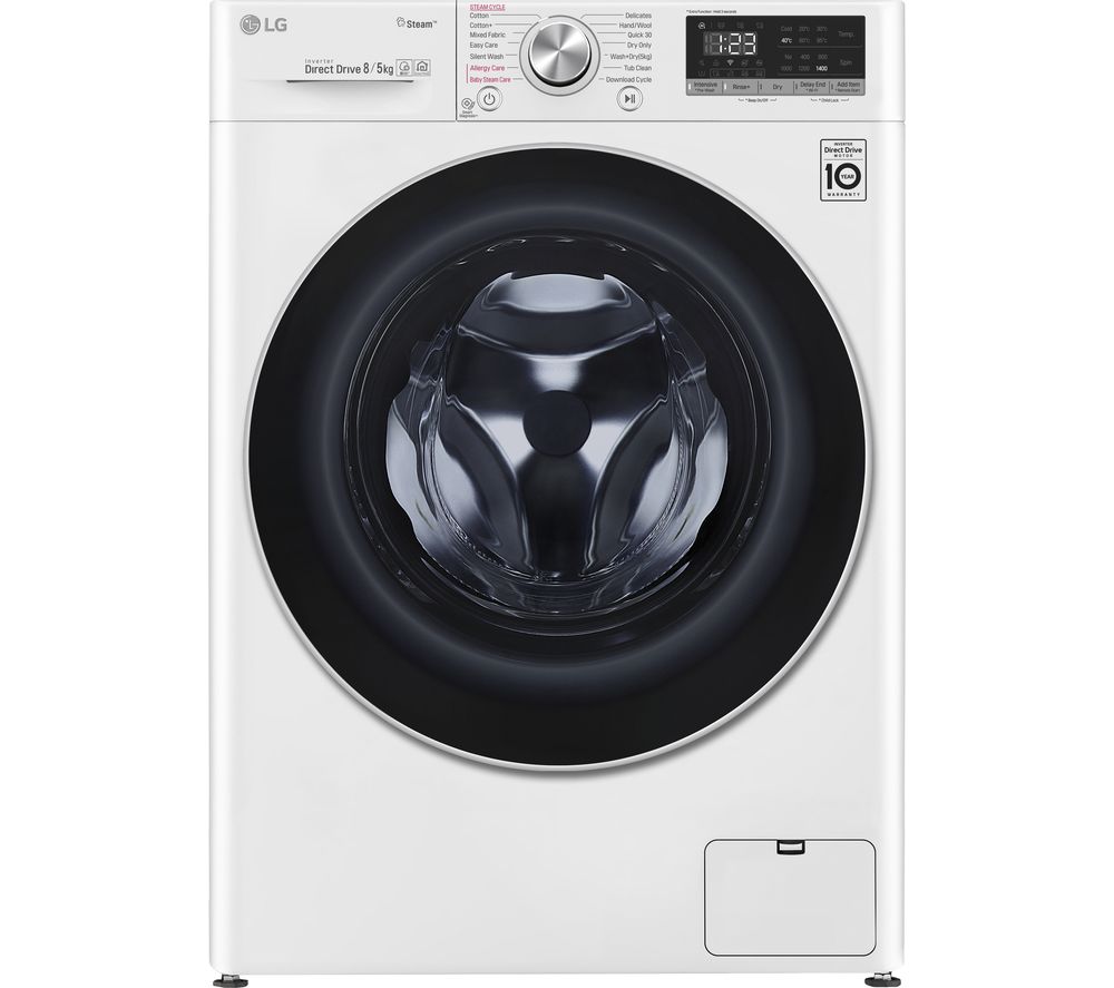 LG Vivace FWV585WS WiFi-enabled 8 kg Washer Dryer - White, White
