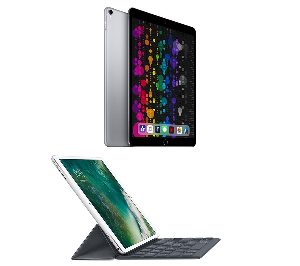 10.5" iPad Pro Cellular (2017) & Smart Keyboard Folio Case Bundle - 64 GB, Space Grey, Grey