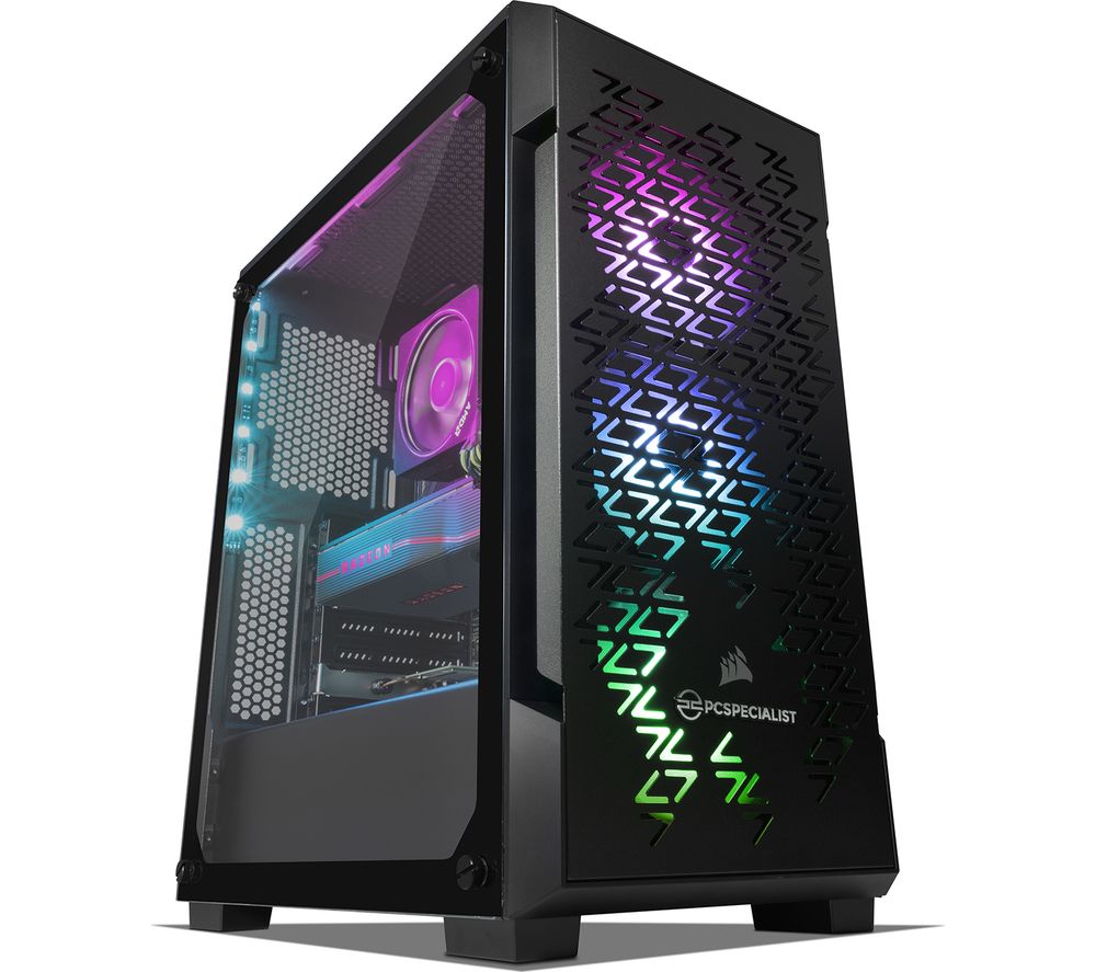 PC SPECIALIST Tornado R9 NV Gaming PC - AMD Ryzen 9, RX 5700 XT, 2 TB HDD & 512 GB SSD, Transparent