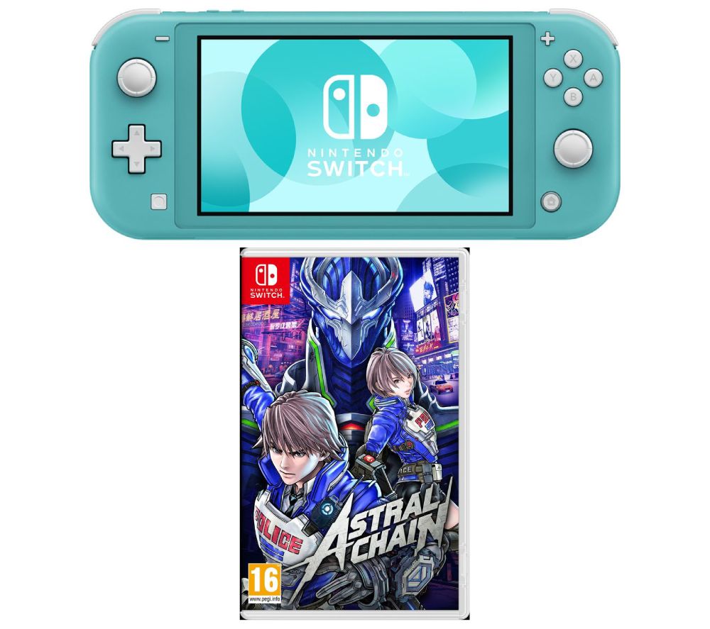 NINTENDO Switch Lite & Astral Chain Bundle - Turquoise, Turquoise