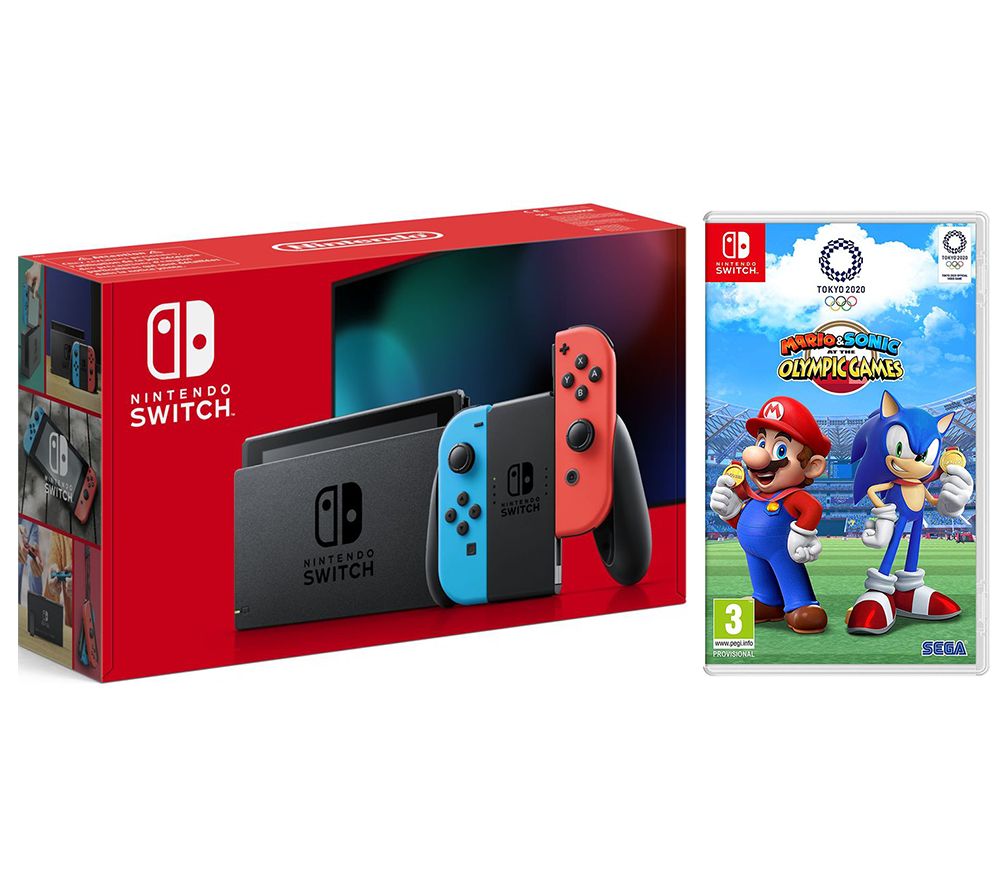 NINTENDO Switch Neon & Mario & Sonic at the Olympic Games Tokyo 2020 Bundle, Neon