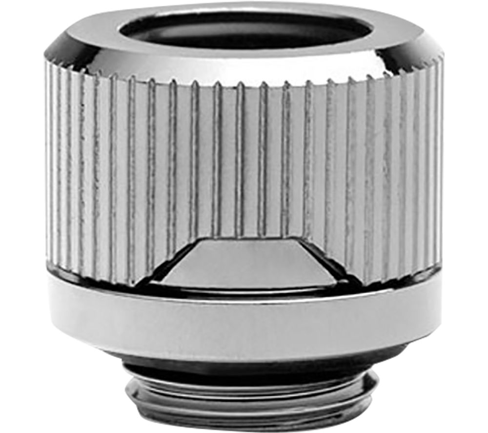 EK COOLING EK-Torque HTC 12 mm Compression Fitting - G1/4", Black Nickel, Silver/Grey