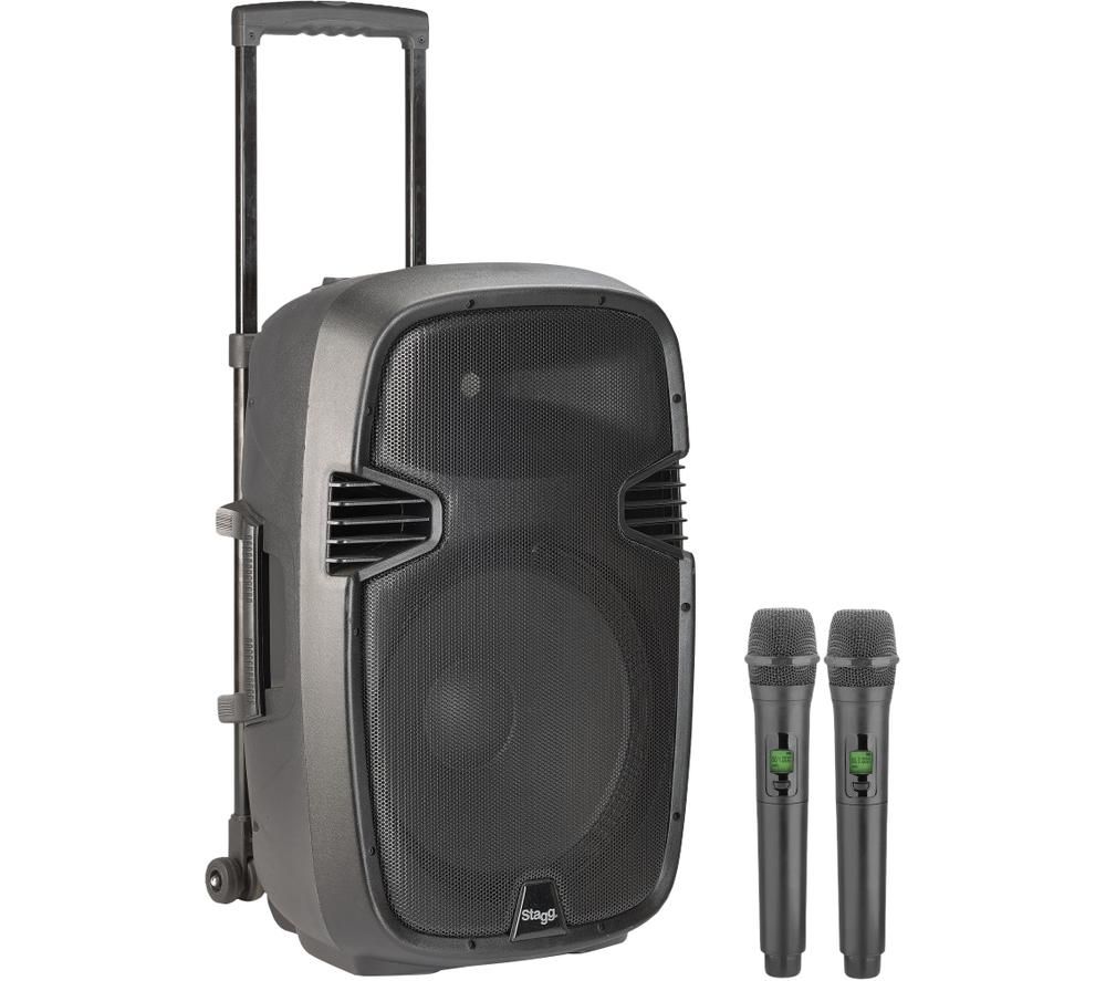 STAGG 12" Portable Speaker with Wireless Microphones