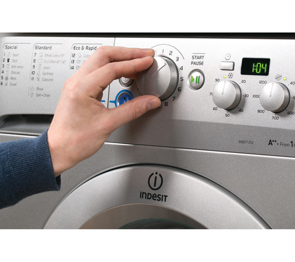 INDESIT Innex XWD71252S Washing Machine - Silver, Silver