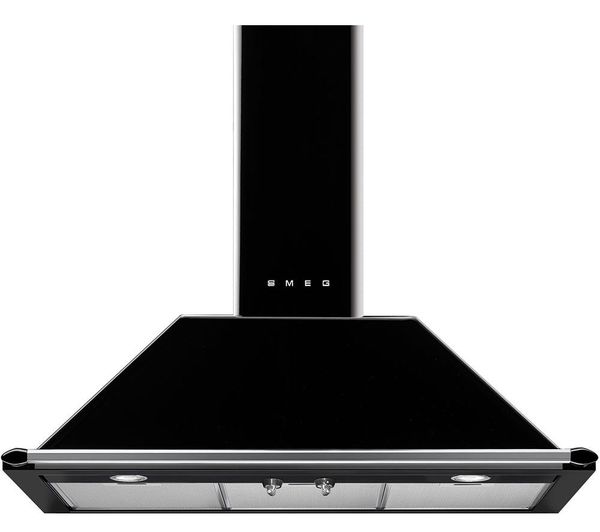 SMEG Victoria KT90BLE Chimney Cooker Hood - Black, Black