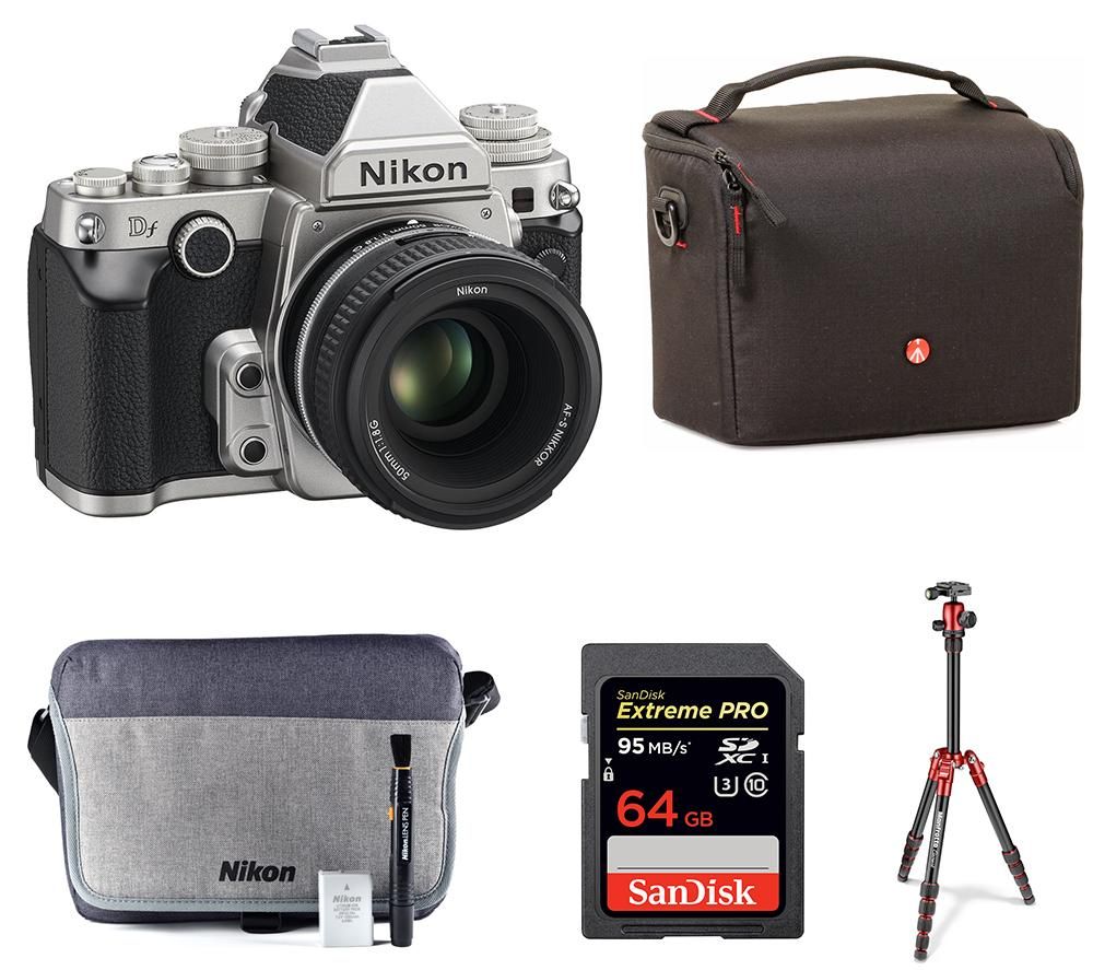 NIKON Df DSLR Camera with 50 mm f/1.8 Lens & Accessories Bundle