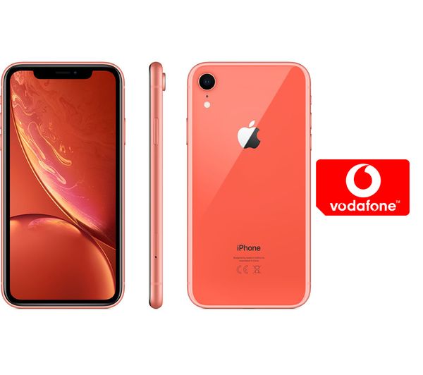 APPLE iPhone XR & Pay As You Go Micro SIM Card Bundle - 256 GB, Coral, Coral