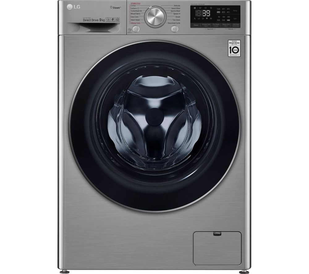 LG TurboWash with AI DD V7 F4V709STS WiFi-enabled 9 kg 1400 Spin Washing Machine - Graphite, Graphite