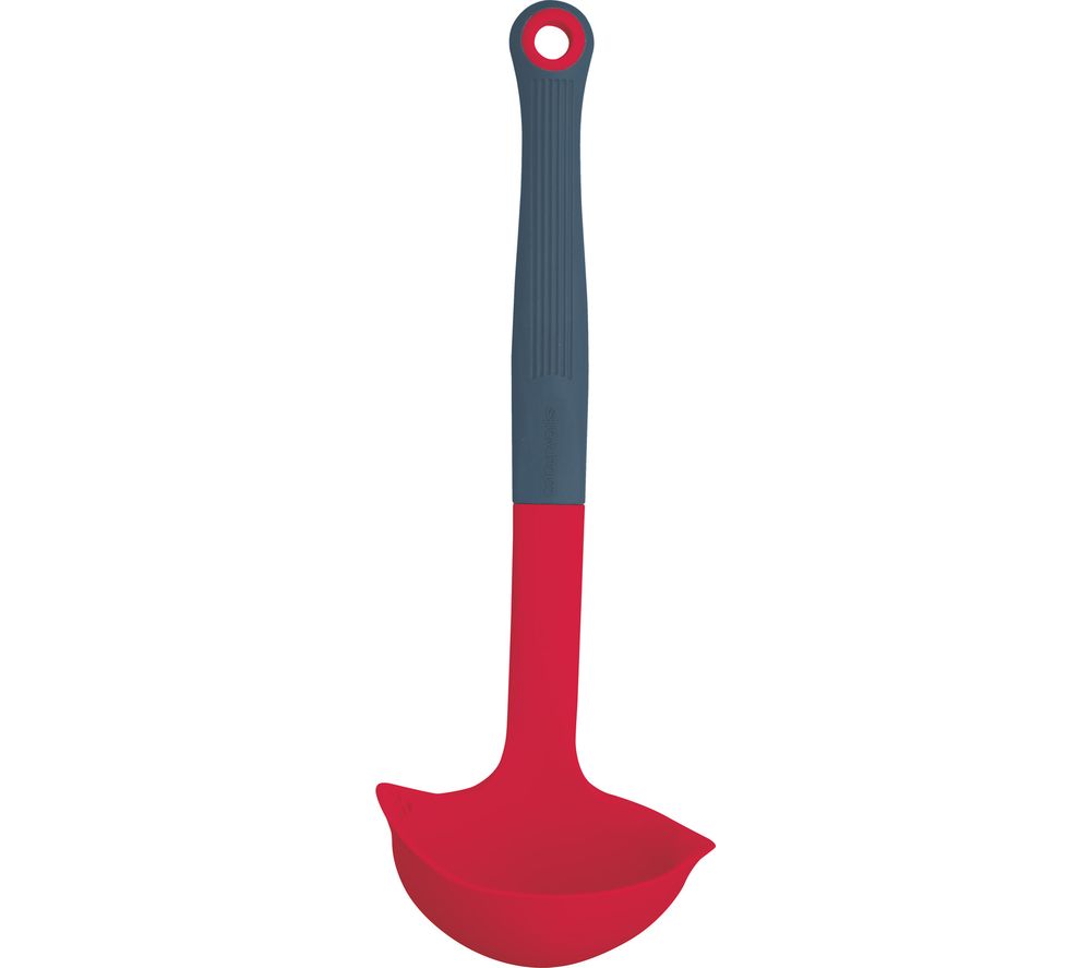 Multi-Function Silicone Ladle - Grey & Red, Grey