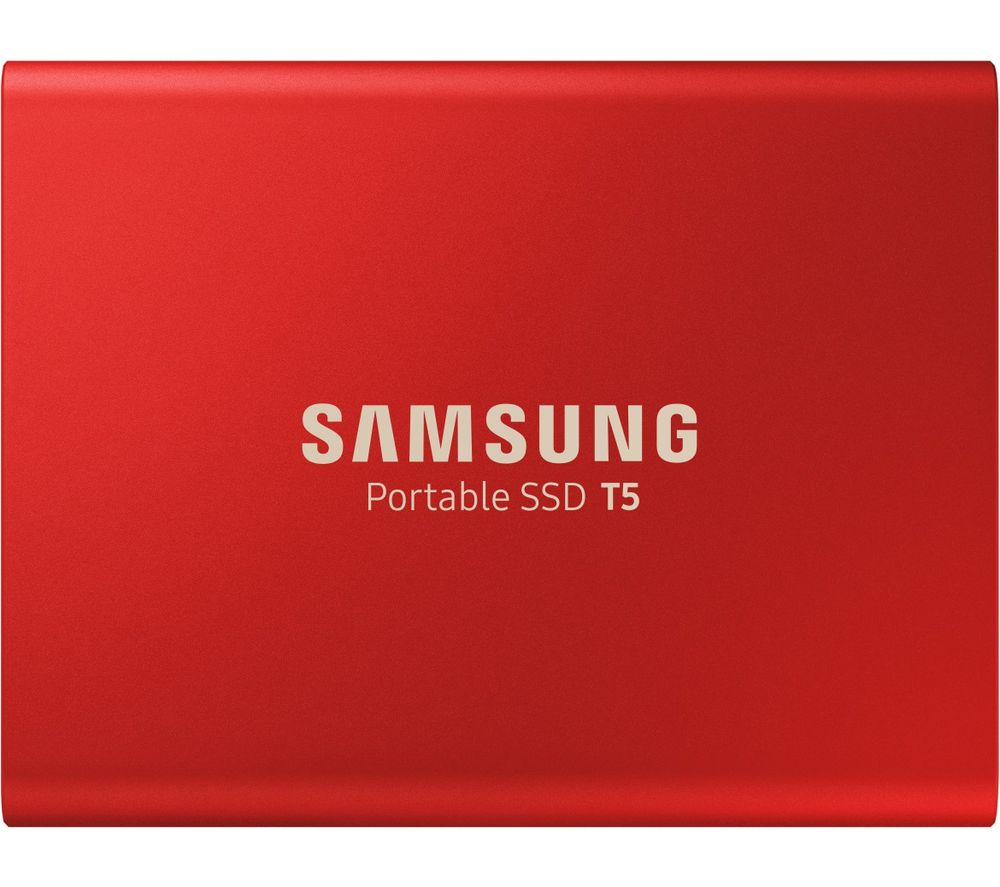 T5 External SSD - 1 TB, Red, Red