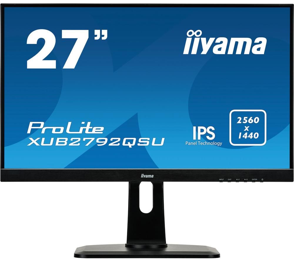 IIYAMA ProLite XUB2792QSU-B1 Quad HD 27” IPS LCD Monitor - Black, Black