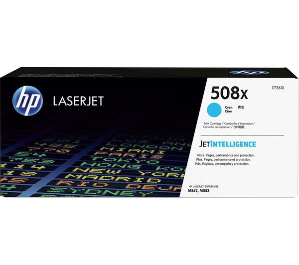 HP 508X High Yield Original LaserJet Cyan Toner Cartridge, Cyan