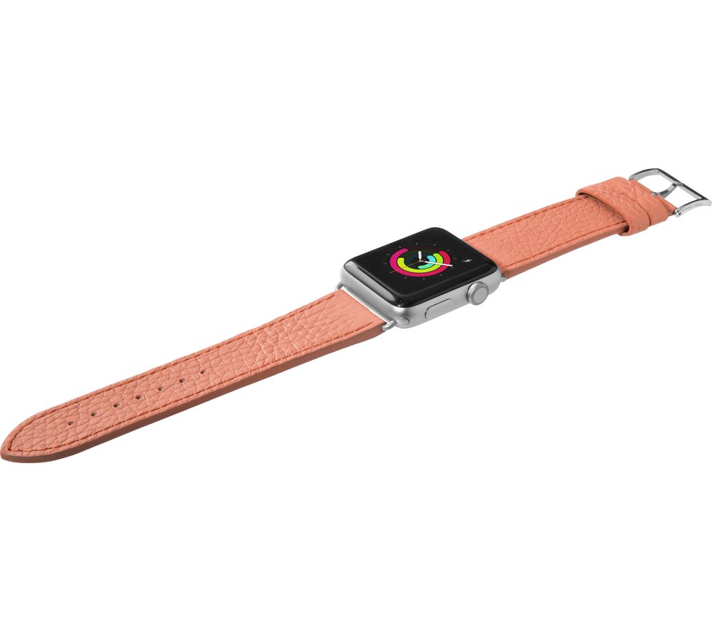 LAUT Apple Watch 38 / 40 mm Milano Leather Loop Strap - Coral, Small, Coral