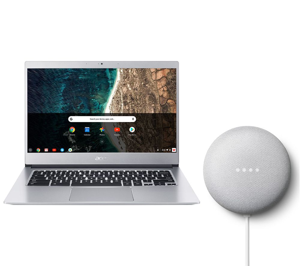 ACER CB514-1H Touch 14" Chromebook & Chalk Google Nest Mini (2nd Gen) Bundle