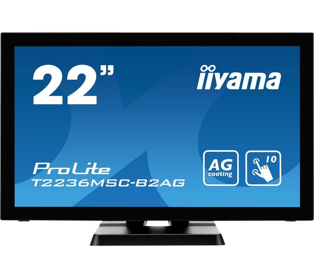 IIYAMA ProLite T2236MSC-B2AG Full HD 22” LCD Touchscreen Monitor - Black, Black