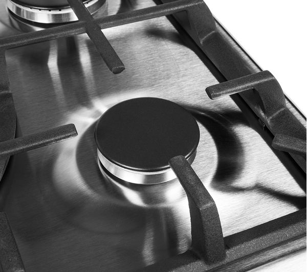 BOSCH PCQ715B90E Gas Hob - Brushed Steel, Brushed Steel