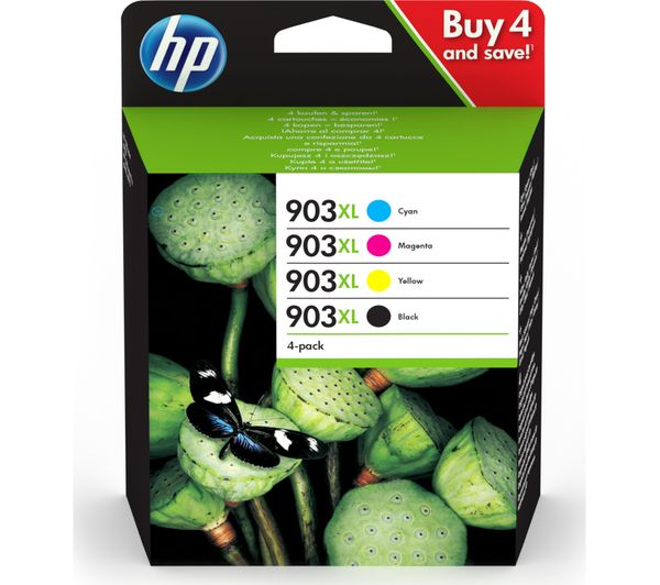 HP 903XL Cyan, Magenta, Yellow & Black Ink Cartridges, Cyan