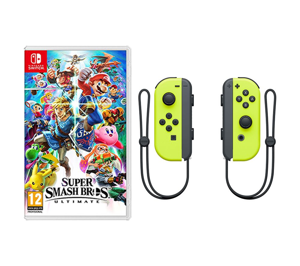 NINTENDO Super Smash Bros. Ultimate & Switch Joy-Con Wireless Controllers Bundle