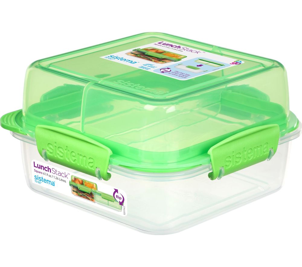 Lunch Stack To Go Square 1.24-litre Container, Blue