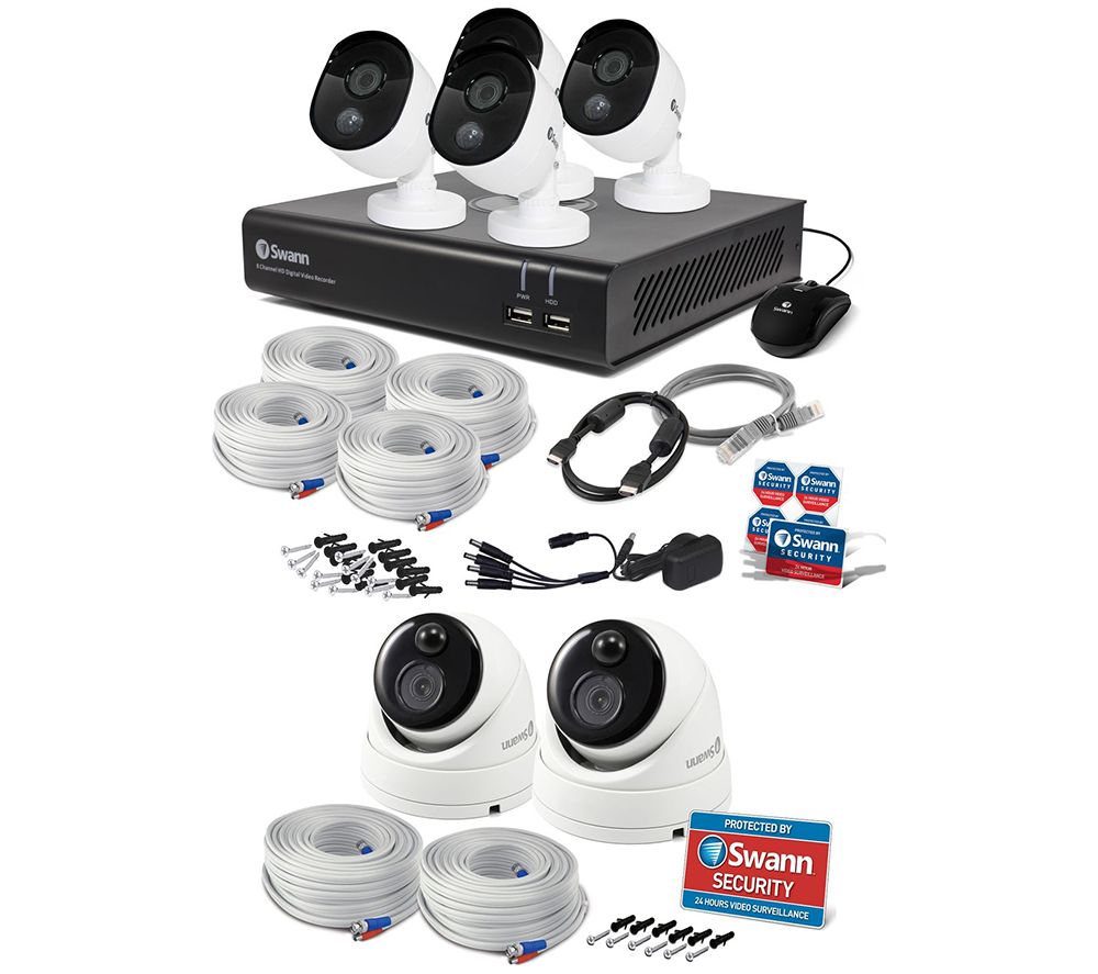SWANN SWDVK-844804V-UK Smart Security System & Dome Camera Twin Pack Bundle