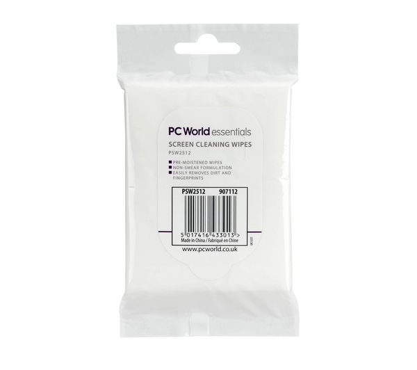 ESSENTIALS PSW2512 Screen Wipes - 25 Pack