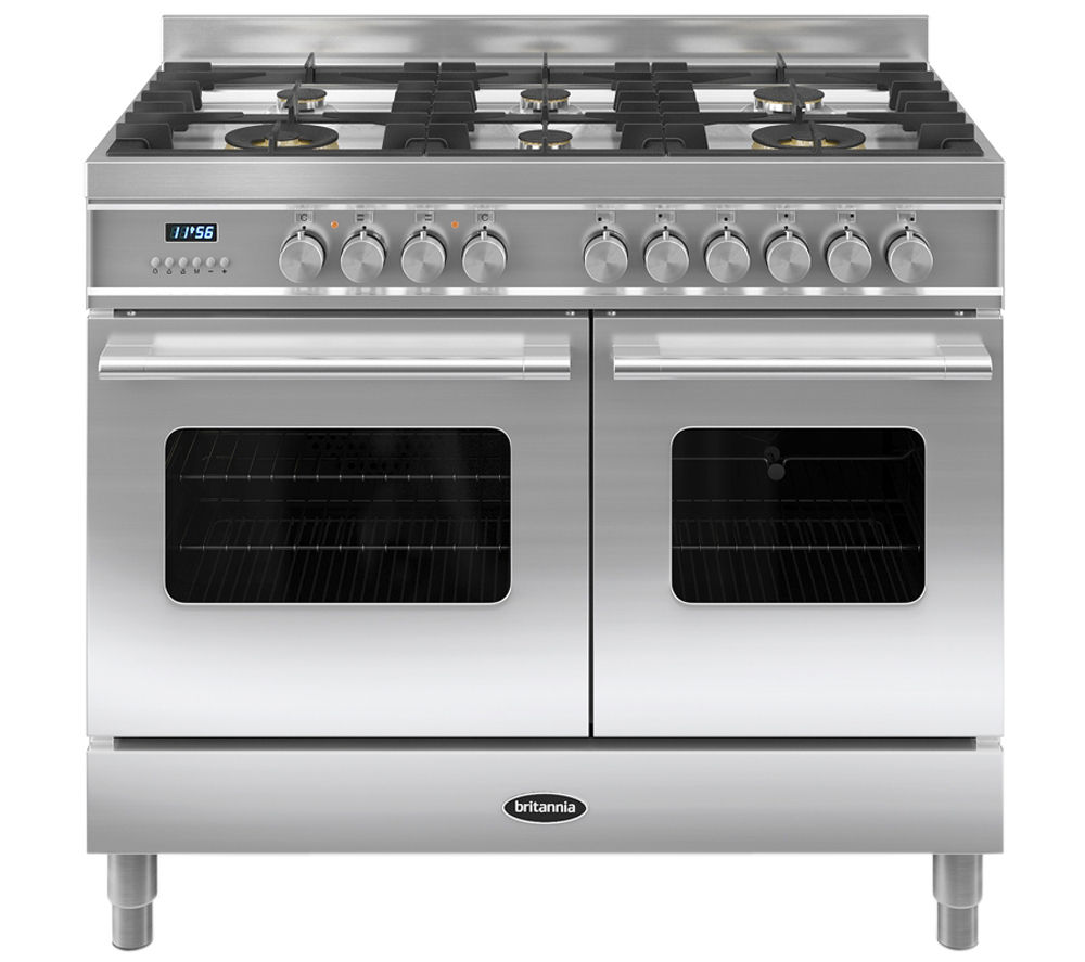 BRITANNIA Delphi 100 TP RC10TGDES Dual Fuel Range Cooker - Stainless steel, Stainless Steel