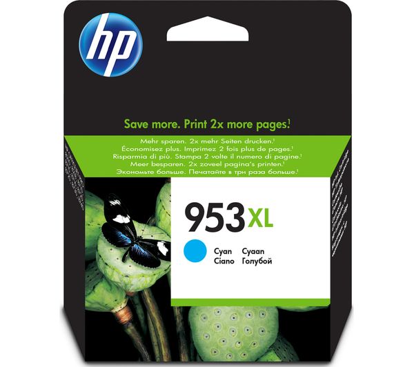 HP 953XL Original Cyan Ink Cartridge, Cyan