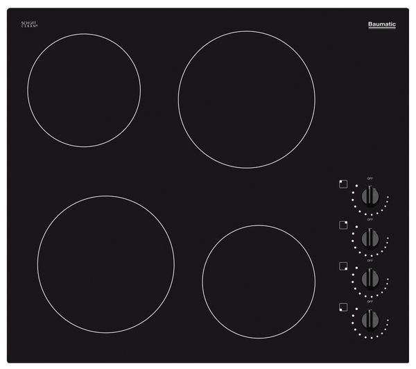 BAUMATIC BHC602 Electric Ceramic Hob - Black, Black