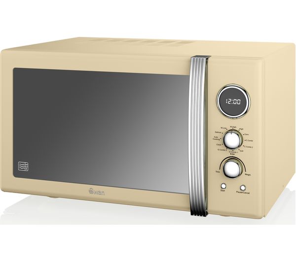 SWAN SM22080CN Retro Microwave with Grill - Cream, Cream