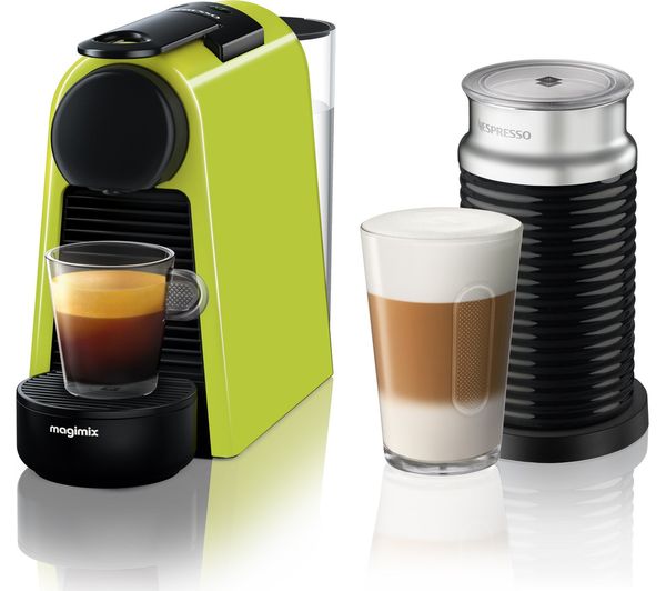 NESPRESSO by Magimix Essenza Mini Coffee Machine with Aeroccino - Lime Green, Lime