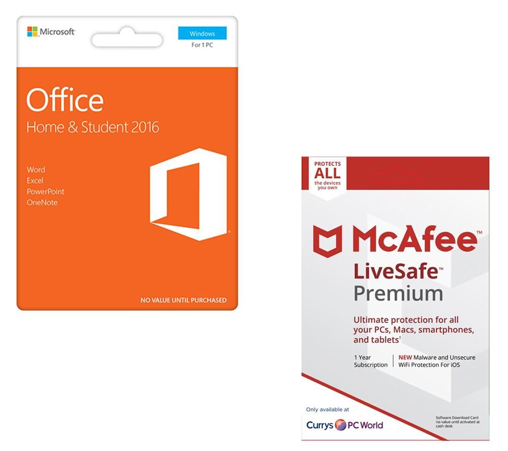 MICROSOFT Office Home & Student & LiveSafe Premium Bundle