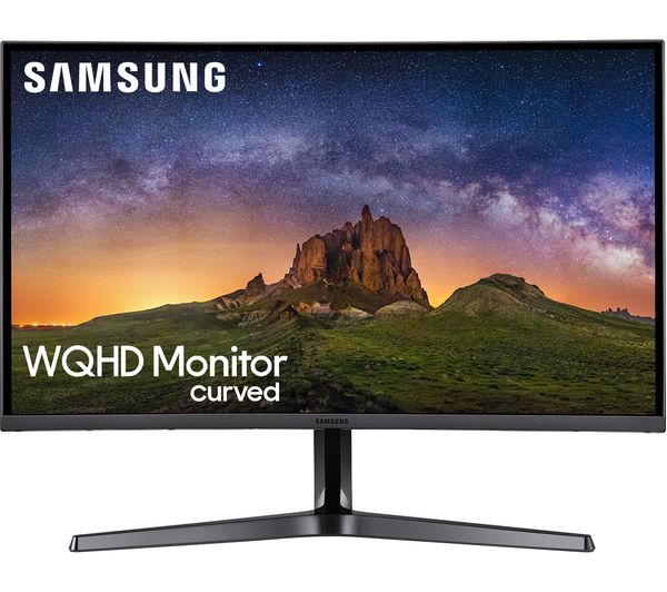 SAMSUNG LC32JG50QQUXEN Quad HD 32" Curved LED Monitor - Dark Silver, Silver/Grey