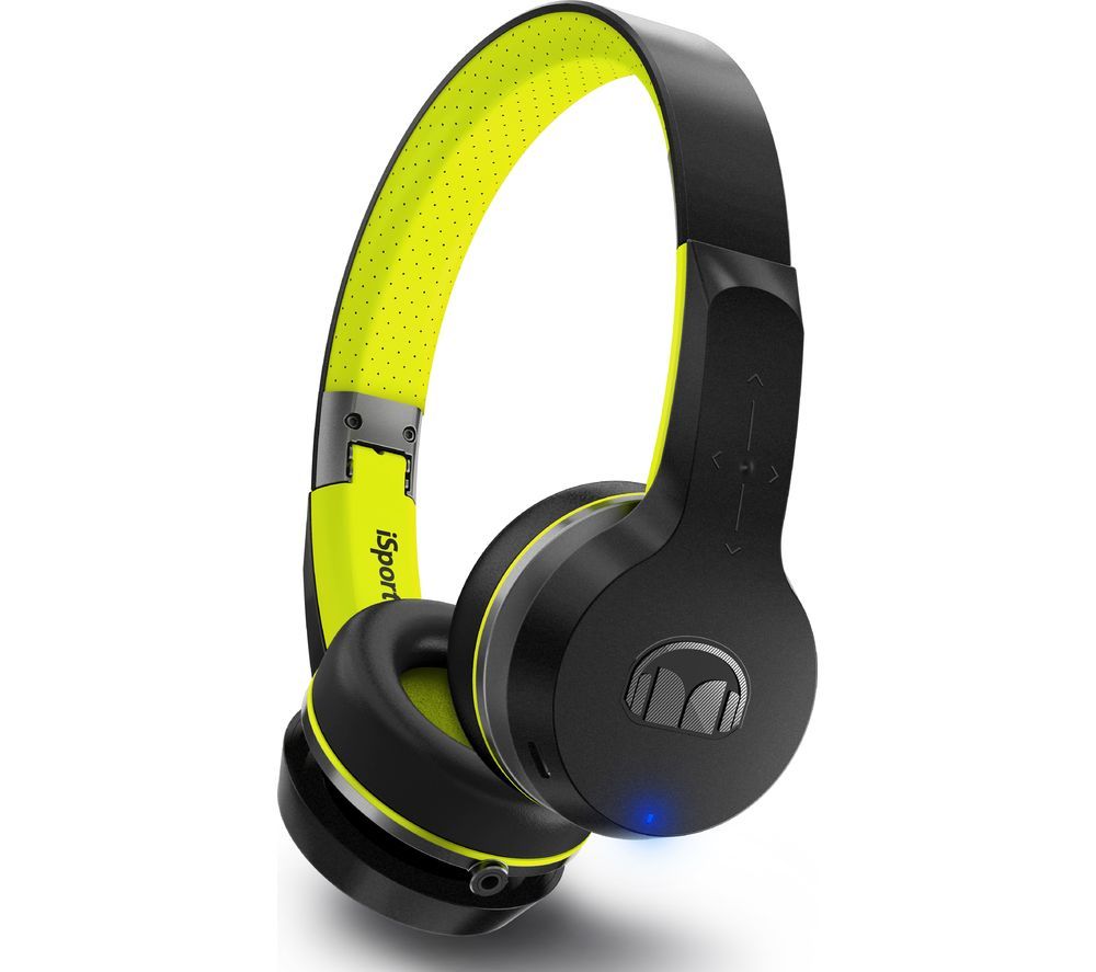 MONSTER iSport Freedom Wireless Bluetooth Sports Headphones - Black & Green, Black