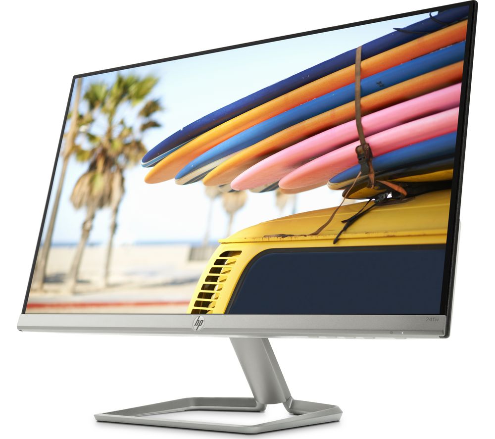 HP 24fw with Audio Full HD 24" IPS LCD Monitor - White, White
